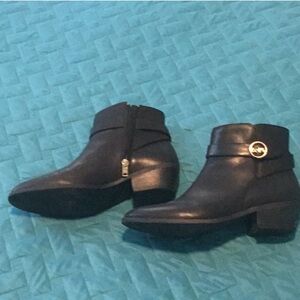 Coach black zipper ankle boots
